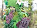 Leafy, living statue als wilde boom