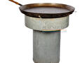 Grote braadpan van 1 meter doorsnede