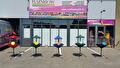 Frisbeewerpen met zachte frisbees en baskets
