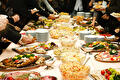Uitgebreid buffet met salades en vleeswaren