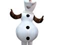 Mascotte de vriendelijke sneeuwpop